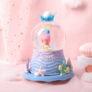 ลูกแก้วเรซิ่นหมุนได้ ลายการ์ตูนน่ารักสไตล์สาวหวาน ยี่ห้อ Yiyu พร้อมดนตรีแบบกำหนดเอง เล่นได้ 30 วินาที เหมาะสำหรับตกแต่งโต๊ะทำงาน - Product Image 6