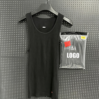 Lot de 2 débardeurs sans manches en coton 100% de haute qualité, noir et blanc, vêtements de sport pour le printemps et l'été, tenue décontractée pour la musculation
