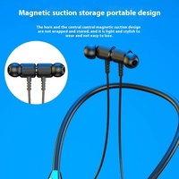 Headphone BT Nirkabel Elektronik Sport Earphone Neckband Magnetik Bass Headset Handsfree Earbuds dengan Mic