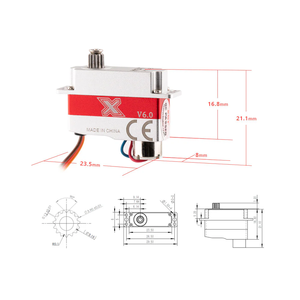 KST X08 V6.0 2.8Kgf.cm 0.09sec Coreless Metal Gear Digital for RC Airplanes and Boats Gliders Included - Product Image 5