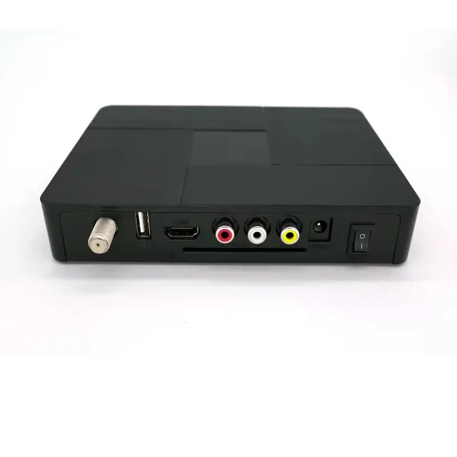 High Definition 1080P Adapter H265 H264 MPEG4 MPEG2 Set Top Box DVB-C with RF/USB Input and Keyboard