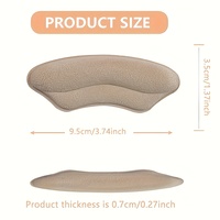 DAMEI – Lot de 2 coussinets de talon auto-adhésifs pour femmes, 0,7 cm d'épaisseur, pour le soin des pieds, forme lèvre