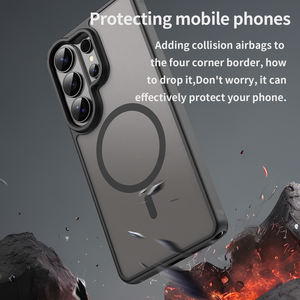 جراب هاتف مغناطيسي لهاتف <span class=keywords><strong>Samsung</strong></span> Galaxy S25 S26 Ultra مع شعار قابل للتخصيص، مصنوع من PC و TPU، مقاوم للصدمات والسقوط، بملمس حريري ناعم - Product Image 6