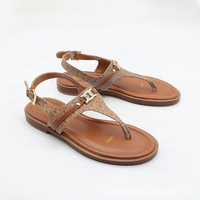 Sandales tongs plates pour femmes grandes tailles Y 36-42, style féminin, bout rond, nouvelle collection.