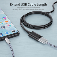 Câble d'extension USB 3.0 Eonline, mâle vers femelle, USB 3.0 2.0, cordon pour Smart TV PS4, transfert de données USB 5 Gbps, câble d'extension