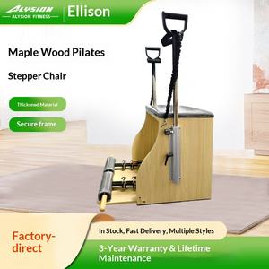 Pilates Ekipmanı Meşe/Akçaağaç Sabit Basamaklı Sandalye Model 01 Vücut Esnetme ve Duruş Düzeltme için Sessiz Tasarım - Product Image 4