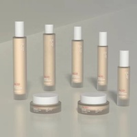 Parfum en verre écologique 30ml 50ml 80ml 100ml emballage cosmétique de soin de la peau clair givré bouteille de pompe de brouillard de visage de cheveux de corps