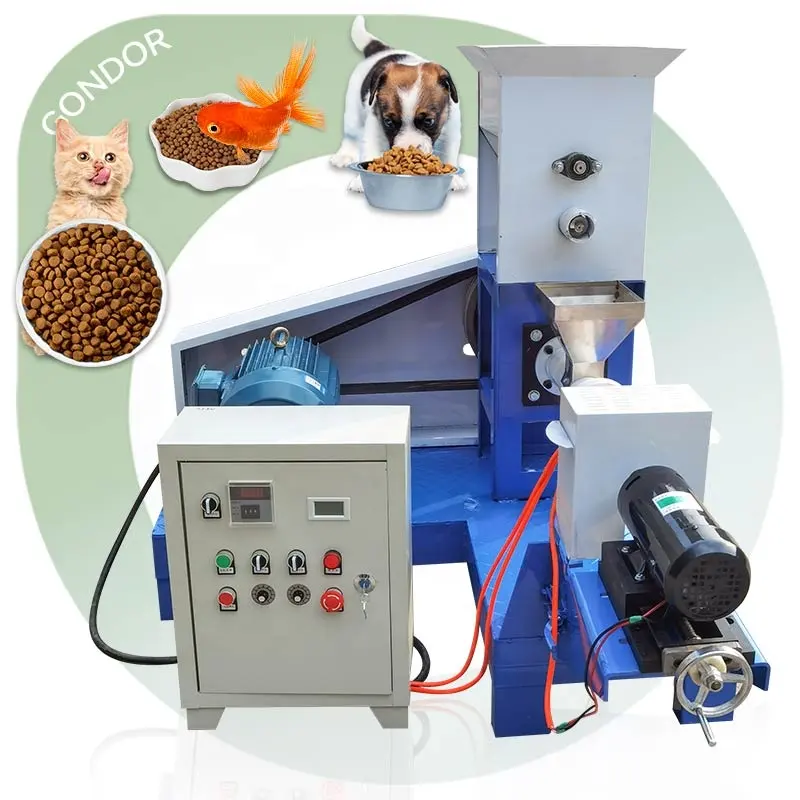 ماكينة طحن وتجهيز طعام الحيوانات الأليفة والأسماك المجنزرة الصغيرة العائمة مصنوعة من الكريات الفولاذية لطعام الكلاب والقطط