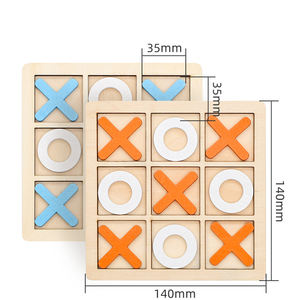 กระดานไม้เกมติ๊กต่อสี่ (ไม้กี่สี่) ของเล่นเสริมพัฒนาการเด็ก เกมกระดานติ๊กต่อสี่ เกมกระดานสำหรับเด็กเล็ก - Product Image 2