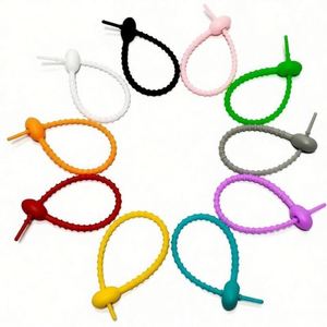 Silicone Party Gift Buckle <b>Rope</b>, Multi-color Soft Silicone Keychain Ring, Keychain Pendant DIY Accessories - Product Image 2