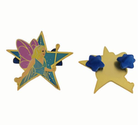 Hot Sale Zink legierung Hartem ail Gritty Penta cle Pin Abzeichen Benutzer definierte personal isierte vergoldete Gummi kupplung Fabrik Metall Handwerk