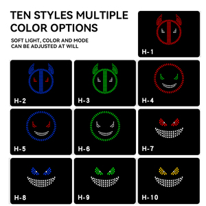 ไฟหน้า LED ดีไซน์ใหม่ลายปีศาจน้อย แผงเมทริกซ์ จอแสดงผลแบบนุ่ม ตกแต่งหน้าต่าง ยืดหยุ่น กันน้ำ 12V 5W สำหรับรถบรรทุกและรถยนต์ - Product Image 5