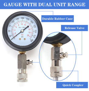 उच्च गुणवत्ता वाली कार एकल डिजिटल कई दबाव गेज इंजन सिलेंडर संपीड़न दबाव गेज परीक्षक - Product Image 4
