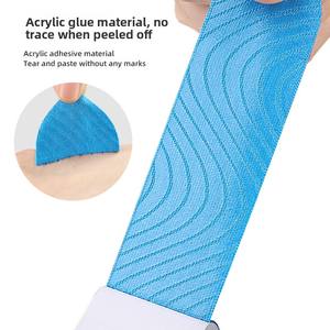 Échantillon gratuit 14*30cm ruban de kinésiologie prédécoupé ruban musculaire en coton élastique avec motif personnalisé pour le sport - Product Image 3