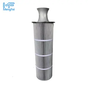 Mfiltration polvo vacío antiestático plisado aluminizado cubierta spunbond poliéster tubo Venturi Filtro de polvo