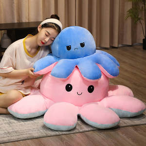Peluche de <span class=keywords><strong>Pulpo</strong></span> <span class=keywords><strong>Reversible</strong></span> Grande de 40 cm, Adorable Peluche de <span class=keywords><strong>Pulpo</strong></span> Suave - Product Image 5