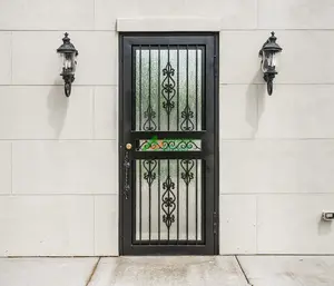 Pintu Masuk Logam Eksterior Modern Besi Tempa Perancis Pintu Masuk Pintu Depan Turki Pintu Besi Antik