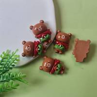 Cabochons en résine à dos plat, série Animaux de dessin animé brillants, pour épingles à cheveux, scrapbooking, bijoux DIY, artisanat et accessoires de décoration
