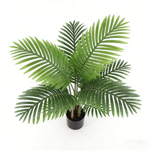 أشجار نخيل أريكا اصطناعية للديكور الداخلي والخارجي الحديث، تبدو حقيقية الملمس، مصنوعة من البلاستيك لغرفة المعيشة وحفلات الزفاف والمكتب والحديقة - Product Image 2