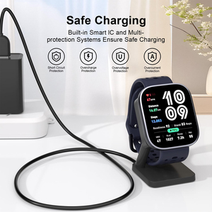 Base de Carga Magnética USB Negra de <span class=keywords><strong>3</strong></span>.<span class=keywords><strong>3</strong></span> Pies para Relojes Inteligentes <span class=keywords><strong>Amazfit</strong></span> GTR 4, <span class=keywords><strong>GTS</strong></span> 4, <span class=keywords><strong>3</strong></span>, T-Rex2, Cables de Carga - Product Image 3
