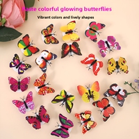 Autocollant mural papillon 3D LED, lumière de nuit colorée, auto-adhésif, décoration de la maison pour chambre d'enfant, chambre à coucher, mariage, fête d'anniversaire