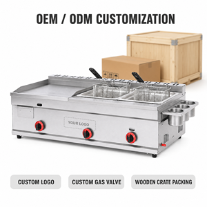 Equipo <span class=keywords><strong>de</strong></span> Cocina Comercial 2 en 1 <span class=keywords><strong>de</strong></span> Alta Calidad: Máquina para Hornear <span class=keywords><strong>con</strong></span> Parrilla <span class=keywords><strong>de</strong></span> Contacto para Sándwiches y Estufa <span class=keywords><strong>con</strong></span> Quemador - Product Image 5