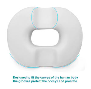 Cojín Donut Extra Grande de Espuma Viscoelástica, Asiento Ortopédico en Forma de Anillo para Alivio del Dolor, Almohada Donut para Coxis y <span class=keywords><strong>Hemorroides</strong></span> - Product Image 1