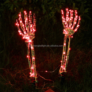 Nhà Máy Bán buôn Halloween trang trí đạo cụ thực tế bàn tay con người Halloween Skeleton kinh dị <span class=keywords><strong>Skull</strong></span> LED <span class=keywords><strong>String</strong></span> ánh sáng để bán - Product Image 6