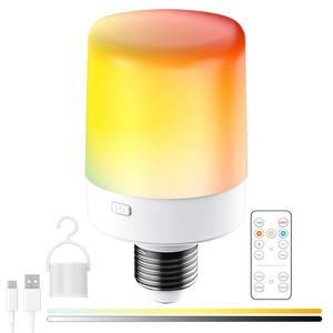 Lámpara de Pared LED con Bombilla E26, Carga USB, Control Remoto Táctil, Temporizador, Lámpara de Mesa de Noche, Fuente de Luz de Emergencia, Cuerpo de Plástico, DC E14 - Product Image 6