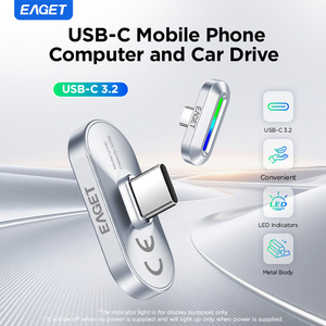 EAGET U10C <span class=keywords><strong>Memoria</strong></span> USB, Unidad <span class=keywords><strong>Flash</strong></span> USB-C 3.2 con Indicadores LED, Unidad <span class=keywords><strong>Flash</strong></span> Metálica de 120 MB/S, Unidad <span class=keywords><strong>Flash</strong></span> USB, Pendrive - Product Image 2