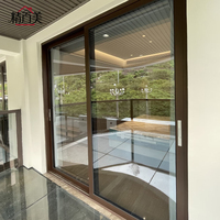 Porte coulissante en aluminium à double vitrage trempé, réduction du bruit, solution de projet complète, intérieur d'appartement, vente en gros OEM