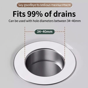Push Button Stainless Steel Sink Drain Plug Filter Mesh Chrome Finish Bounce Core Model <b>Bathroom</b> Faucet <b>Accessories</b> Dropshipping - Product Image 3