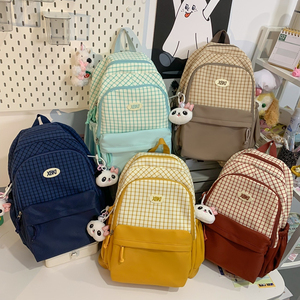 Thời trang mô Hình Kẻ Sọc SCHOOLBAGS thể thao ngoài trời giản dị trường Ba lô lớn và kích thước nhỏ có sẵn - Product Image 3
