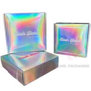 Low MOQ Customized Logo Print Holographic <strong>Babe</strong> Lash Packaging Box Lash Extensions Lashes Box - Product Image 5