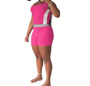 Viviblook Z505ST04 Conjunto Deportivo Casual para Mujer, Chaleco sin Mangas y Pantalones Cortos, Dos Piezas, Tallas Grandes - Product Image 3