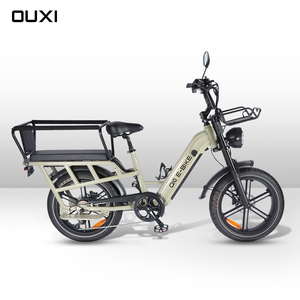 OUXI Q10 <span class=keywords><strong>Bici</strong></span> <span class=keywords><strong>Elettrica</strong></span> Cargo Multifunzionale <span class=keywords><strong>con</strong></span> Pneumatici Larghi, 20 Pollici, <span class=keywords><strong>con</strong></span> Schienale Posteriore, Cesto Grande e Freni Idraulici - Product Image 2