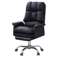 Chaise de bureau exécutive à dossier haut en cuir PU, ergonomique, avec support lombaire, pivotante, réglable en hauteur, directement de l'usine
