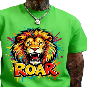 T-<span class=keywords><strong>shirt</strong></span> graphique Tête de <span class=keywords><strong>Lion</strong></span> Rugissant – Art Animalier Féroce du <span class=keywords><strong>Roi</strong></span> des Bêtes Sauvages - Product Image 6