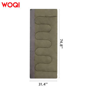 Saco de dormir tipo sobre WOQI, color caqui oscuro, de nailon transpirable y ultraligero para adultos, para senderismo, camping y clima frío. - Product Image 3