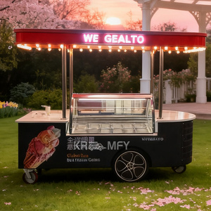 Carrito Móvil con Congelador para Exhibición de Helados en la Calle, con Diseño de Flor - Product Image 5