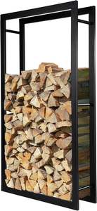 Support et étagère modernes en acier de bois de chauffage enduit de poudre pour l'emballage de vente par correspondance d'utilisation d'intérieur de cheminée - Product Image 2