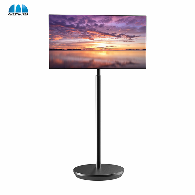 Popular 21.5 Inch Battery-power Android Stand TV In-cell Moveable Touch Screen Smart TV Standing Lcd Monitors