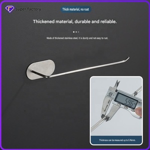 <span class=keywords><strong>Portasciugamani</strong></span> Adesivo in Acciaio Inossidabile Antiruggine, Gancio Adesivo Robusto <span class=keywords><strong>per</strong></span> Bagno e <span class=keywords><strong>Lavabo</strong></span> - Product Image 6