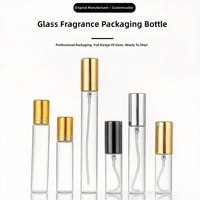 Botol Semprot Kaca Mini 5ml 8ml 10ml Tutup Sekrup Plastik Isi Ulang Sumbat Karet Cetak Sablon Kemasan Parfum Kosong