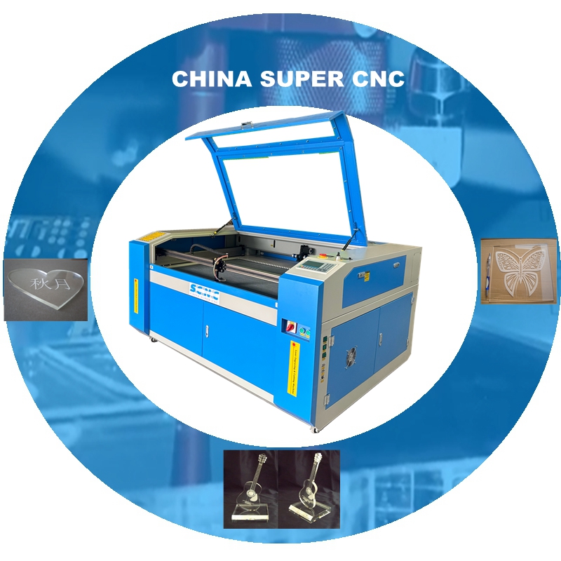 Supercnc 100w 130w Wood Acrylic Plastic PVC Foam Leather 1390 Co2 Laser Cutting Machine Automatic