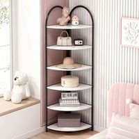 Weiß und Gold Eck regal Moderne Wide Open Display Dreieck Lagerung für Wohnzimmer Waschraum Abtropffläche Lagerung Trocken gestell