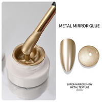 Vernis Gel Effet Miroir Métallique Haute Brillance Longue Durée Non Toxique Écologique DIY Gel UV Chrome Liquide