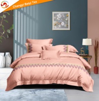 Parure de lit unie haut de gamme avec housse de couette, draps plats et draps-housses, kits de dentelle brodée, style Paris Turquie, Draps de lit OEM