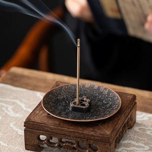 Retro Blessing Incense Holder Creative Bronze Induction Aroma Diffuser Vintage Exquisite Sandalwood Stove Base - Product Image 2