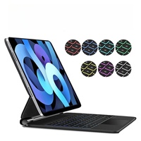 Clavier magique rétroéclairé sans fil pour iPad Pro 11 Air 5 Air 4 10,9'' avec pavé tactile rétroéclairé, clavier intelligent portugais arabe
